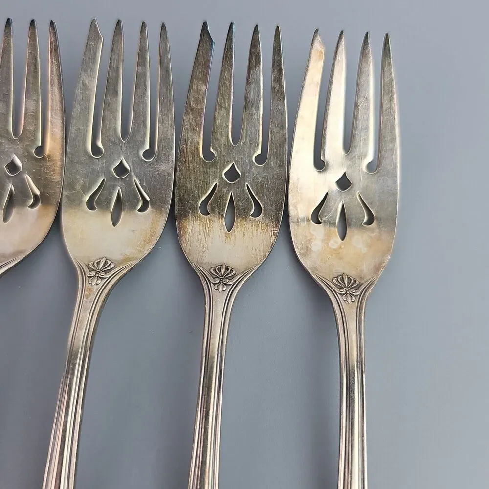 Vintage GORHAM Providence Salad Forks silverplate Lot Of 6